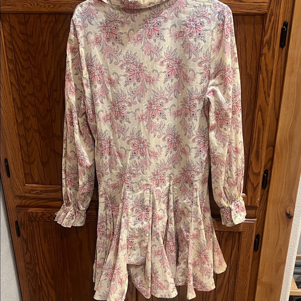 Fate Pink and Cream Paisley Dress LS size medium - Picture 7 of 8